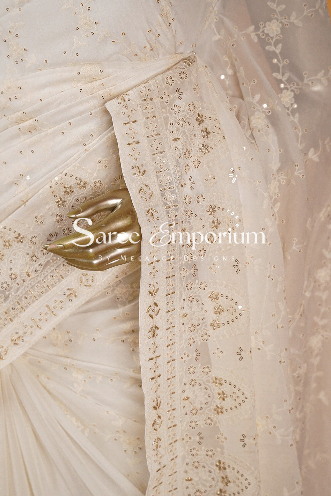 Georgette Embroidery Sarees MDS0023