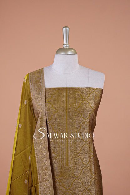 Silk Banarasi Unstitched Salwar Suits AC0123