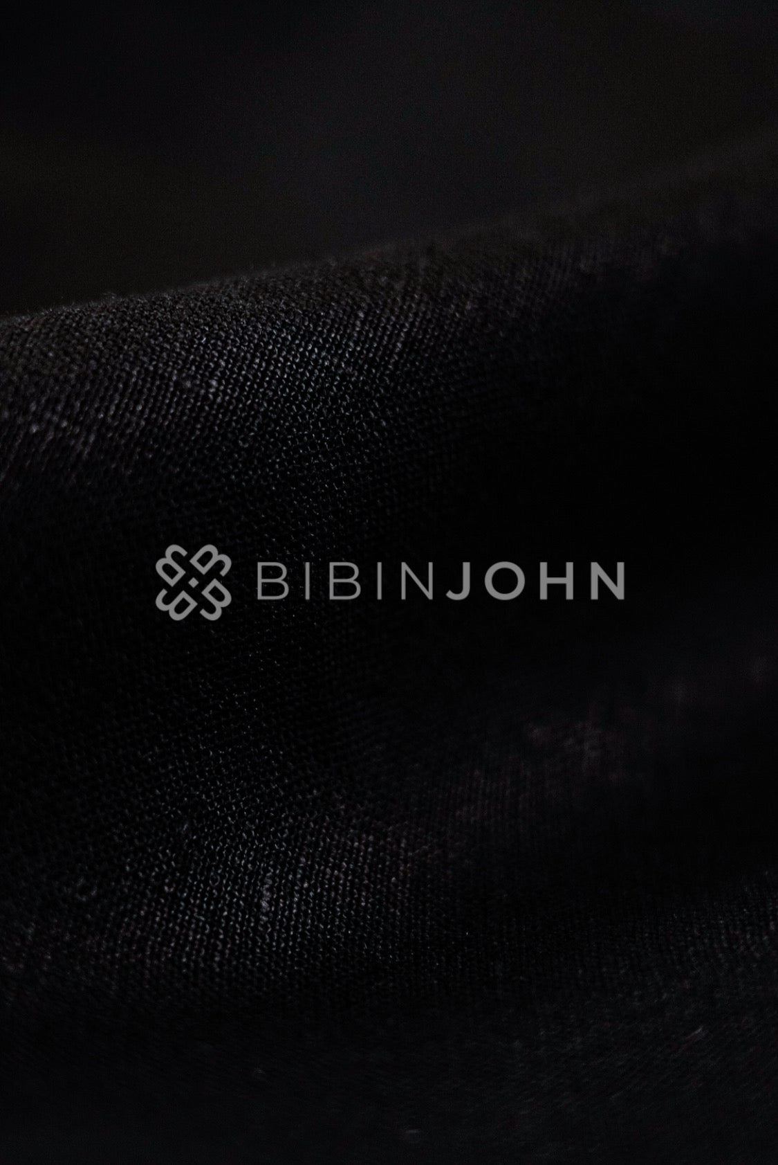 Pure Linen Fabric Black 25 LEA BJ0576