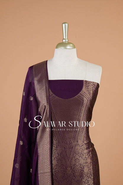 Silk Banarasi Unstitched Salwar Suits AC0128