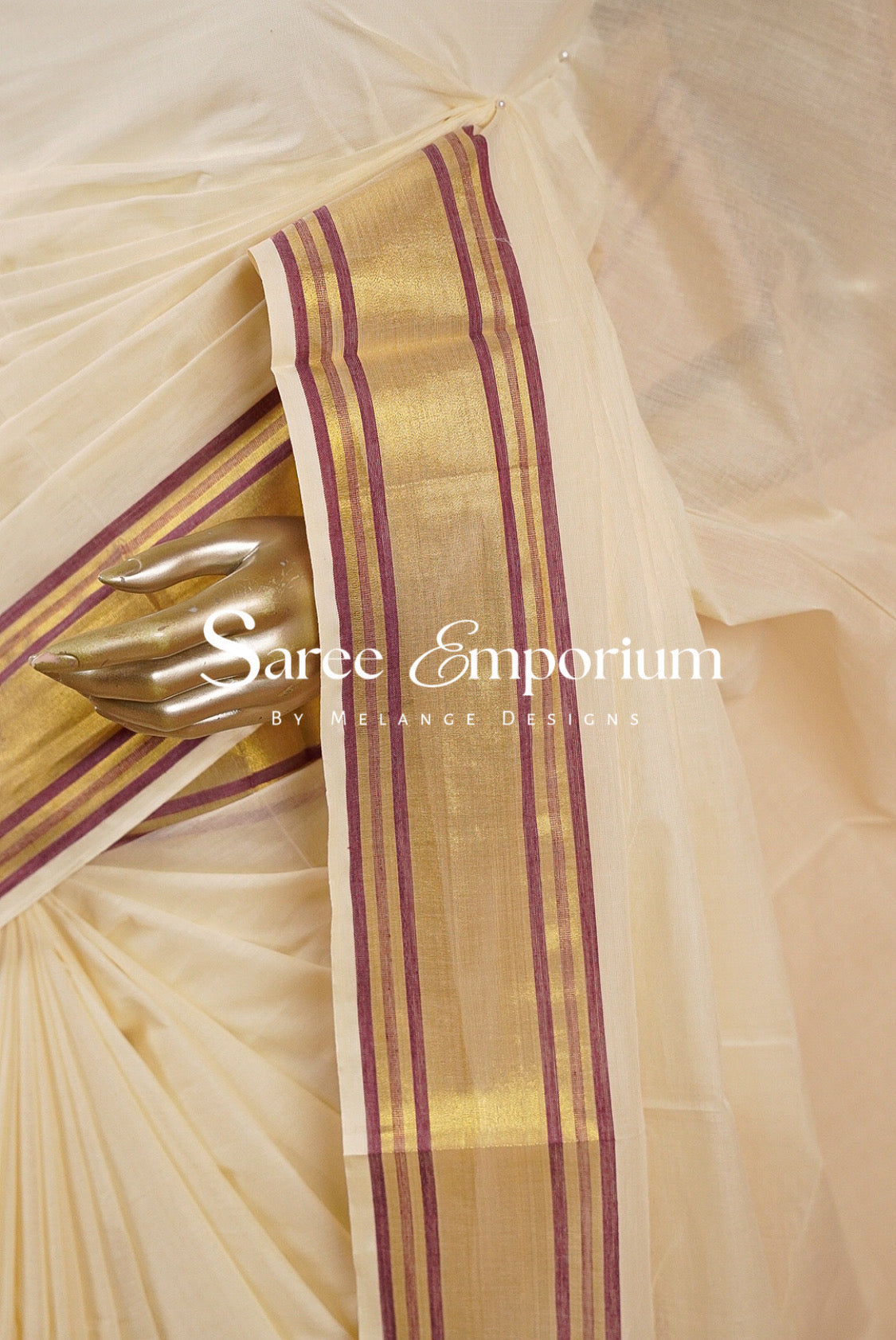 Cotton Kasavu sarees MDS0032