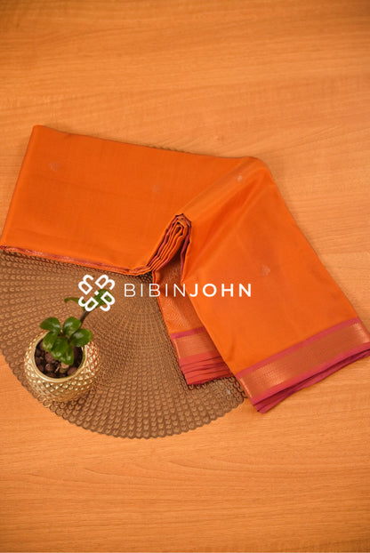Silk Saree For Women Tangerine Orange BJ2552