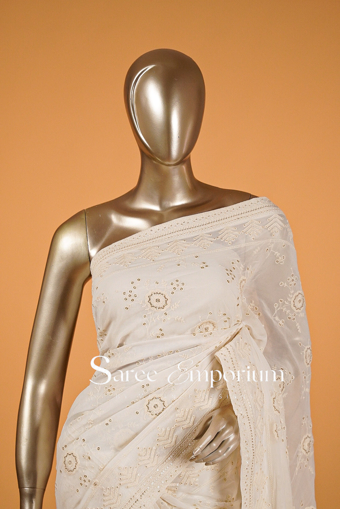 Georgette Embroidery Sarees MDS0017