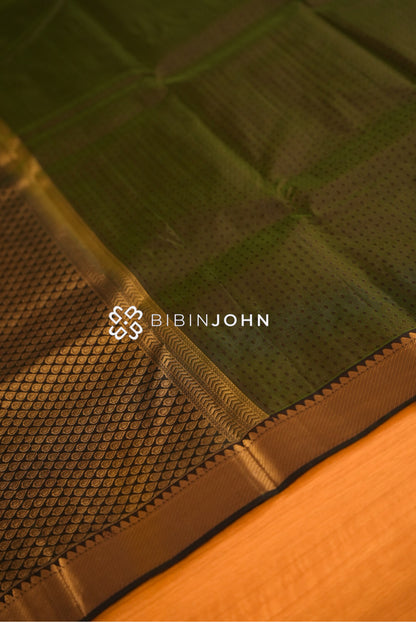 Silk Saree For Women Olive Green BJ2401