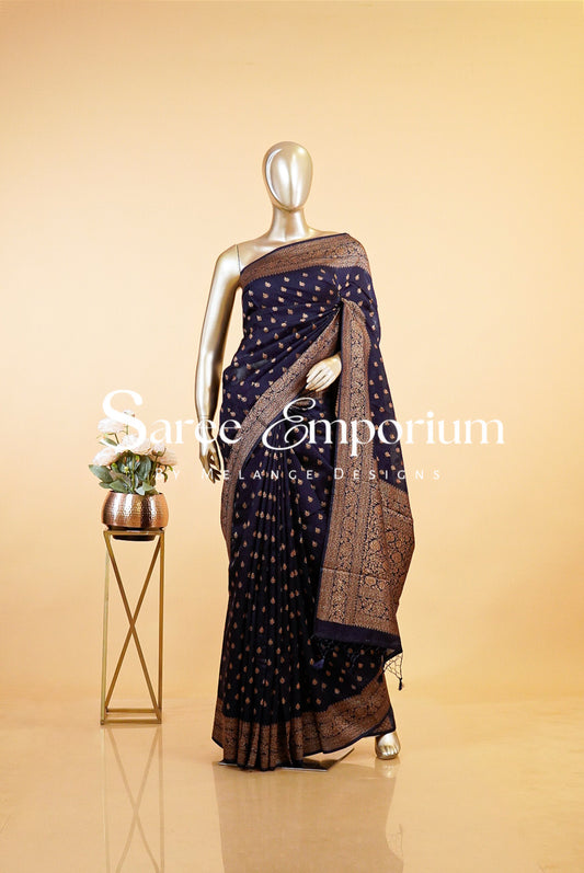 Semi Silk Banarasi Saree MDS0179