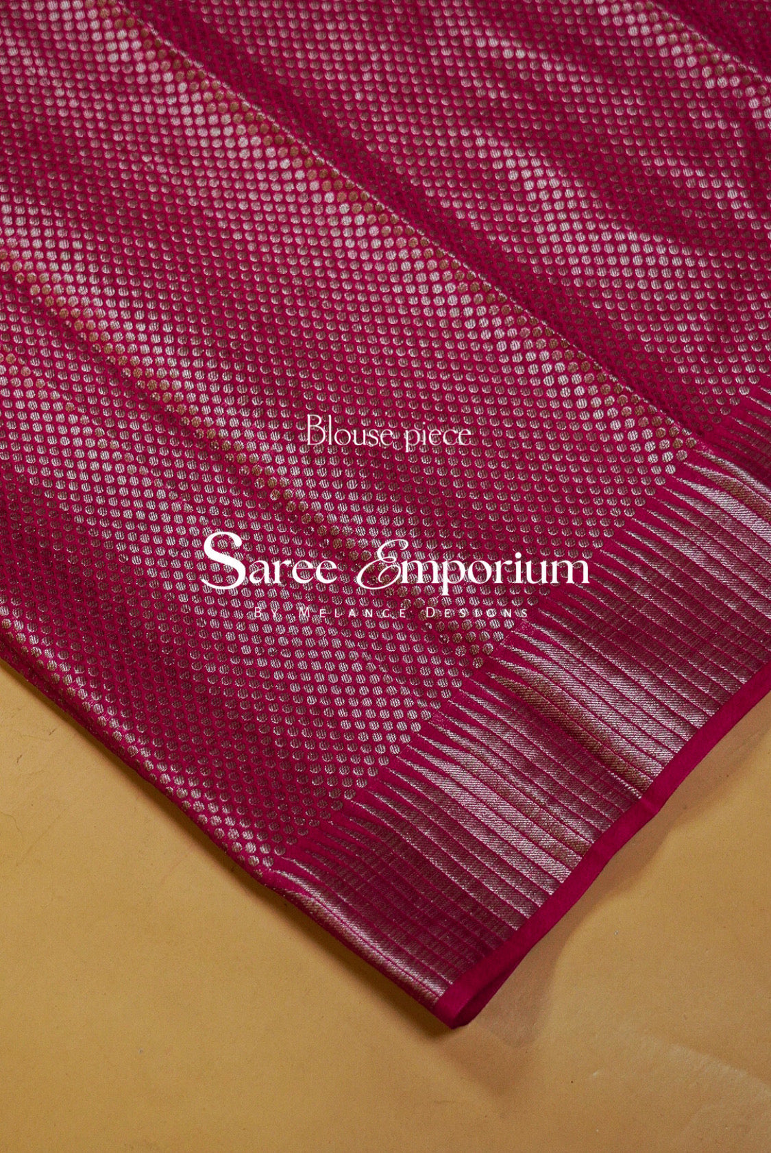 Kanchi Banarasi Saree For Women Black & Rani Pink