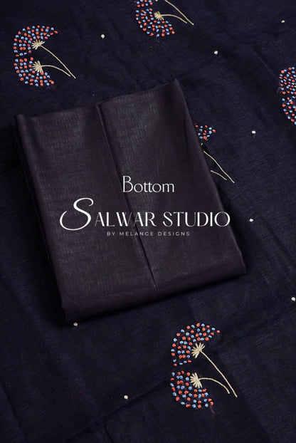 Linen Embroidery Unstitched Salwar Suits AC0056