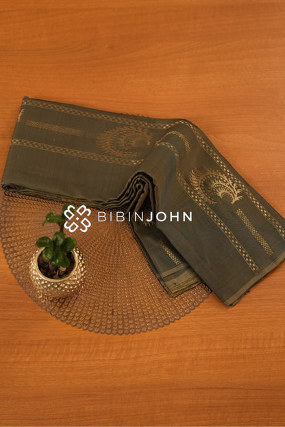 Silk Saree For Women Deep Olive Green BJ2344