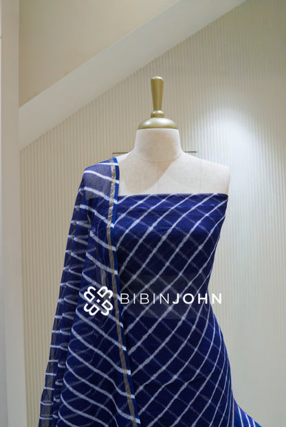 Cotton Cotta Unstitched Salwar Suit Material Royal Blue BJ2504