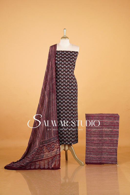Printed Cotton Unstitched Salwar Suits AC0036