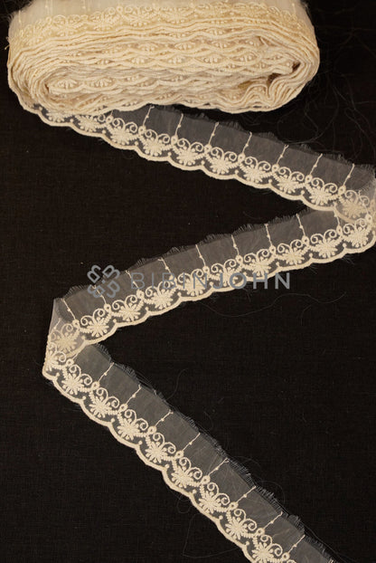 Organza Embroidery Lace Off White 