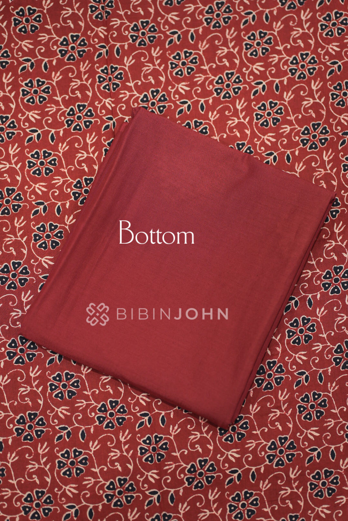 Cotton Embroidery Unstitched Salwar Suit Material Rust Red  BOTTOM