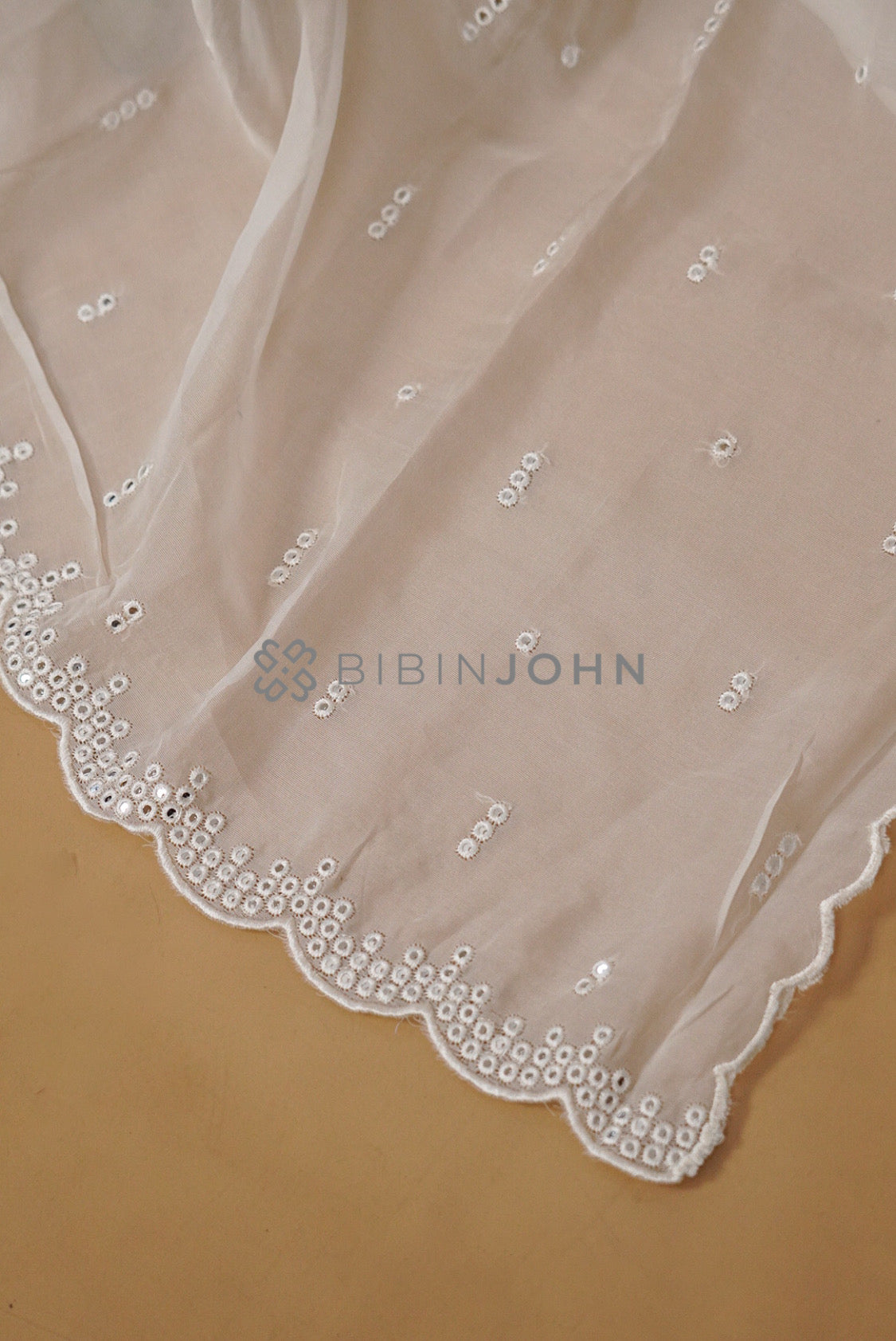 Organza Embroidery Dupatta For Women side view.