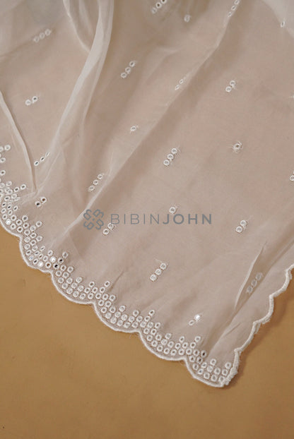 Organza Embroidery Dupatta For Women side view.