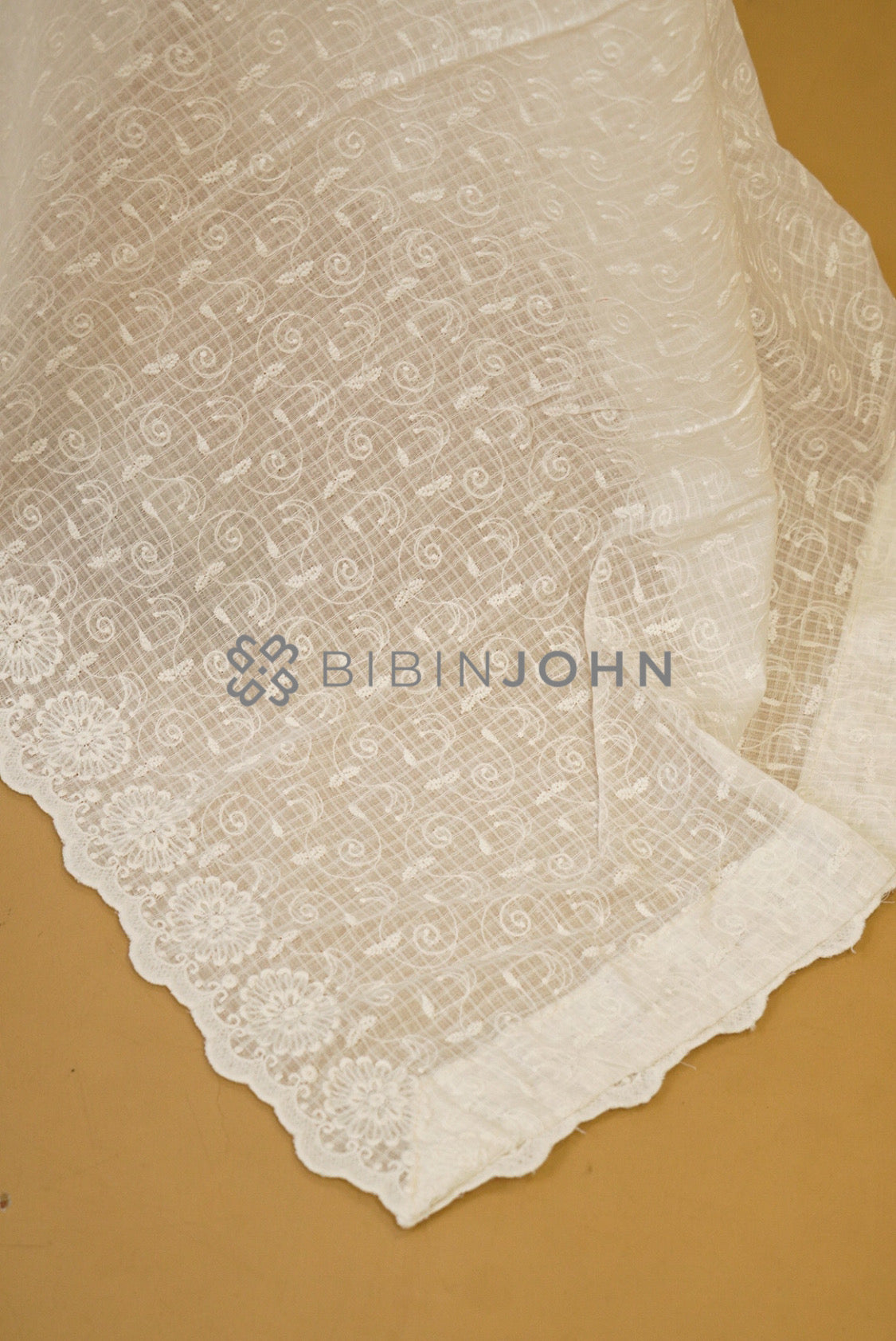 Cotta Embroidery Dupatta For Women side view