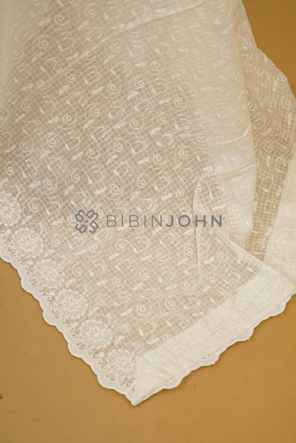 Cotta Embroidery Dupatta For Women side view