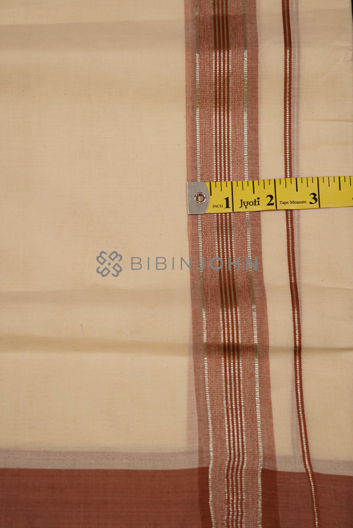 Cotton Dhoti For Men Off White  CLOSE VIEW