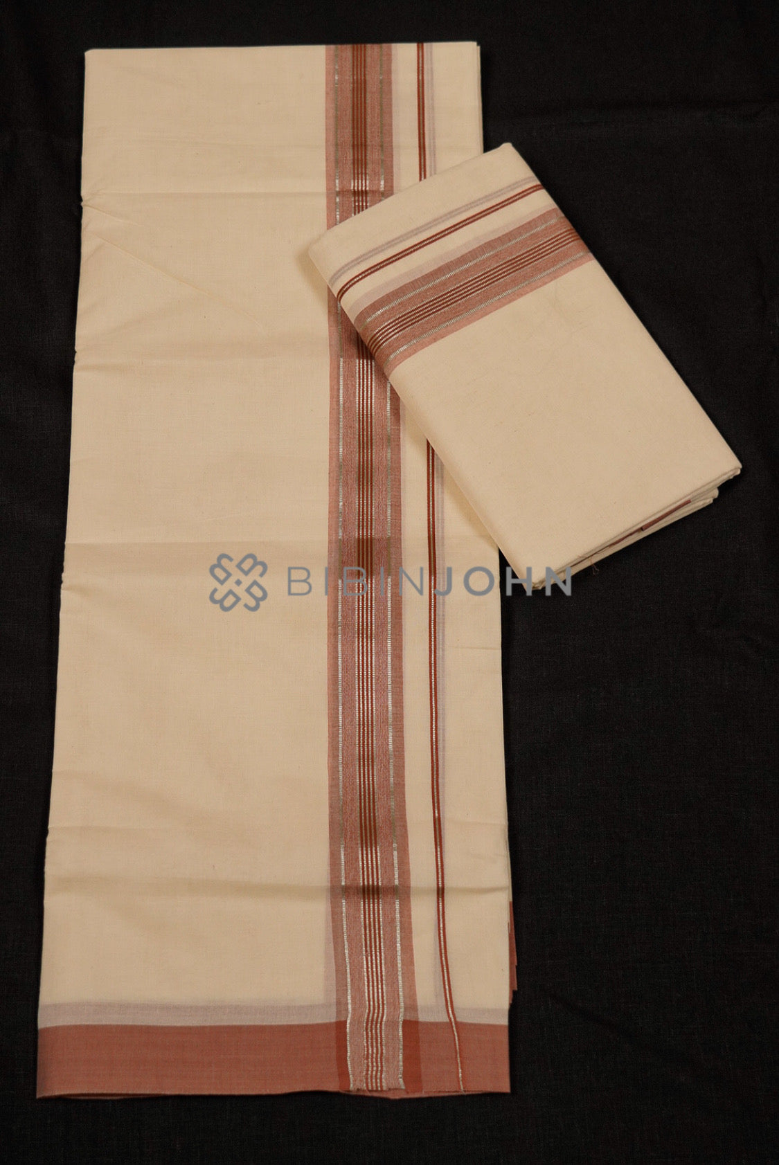 Cotton Dhoti For Men Off White FULL VIEW