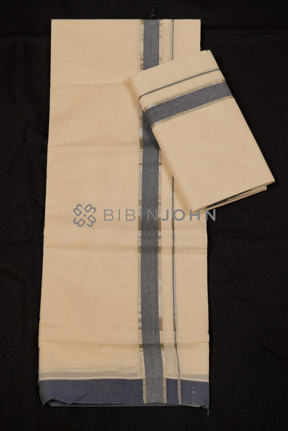 Cotton Dhoti For Men Off White FULL VIEW