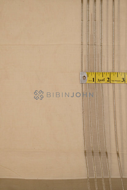 Cotton Dhoti For Men Off White close view