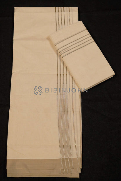 Cotton Dhoti For Men Off White full view