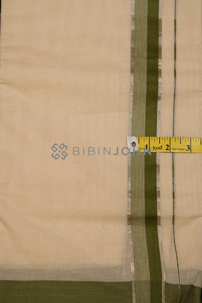 Cotton Dhoti For Men Off White close view