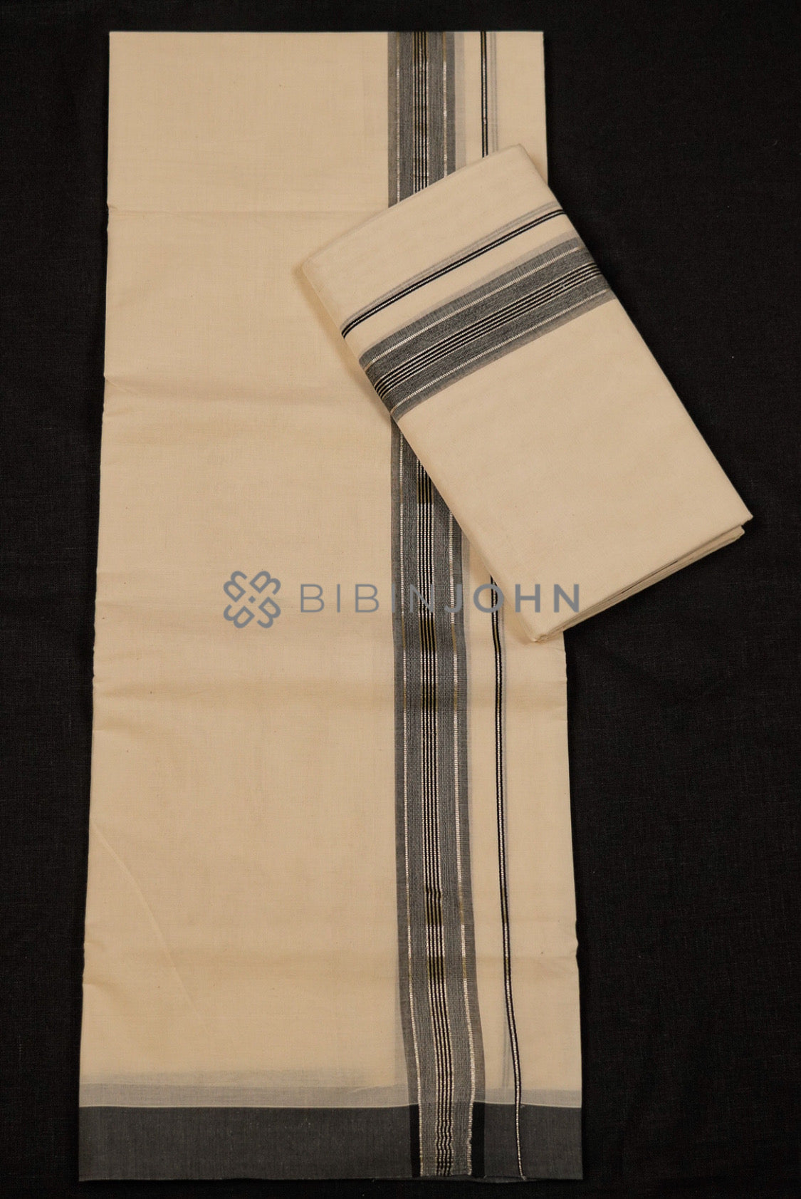 Cotton Dhoti For Men Off White  full view