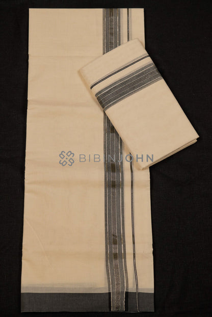Cotton Dhoti For Men Off White  full view