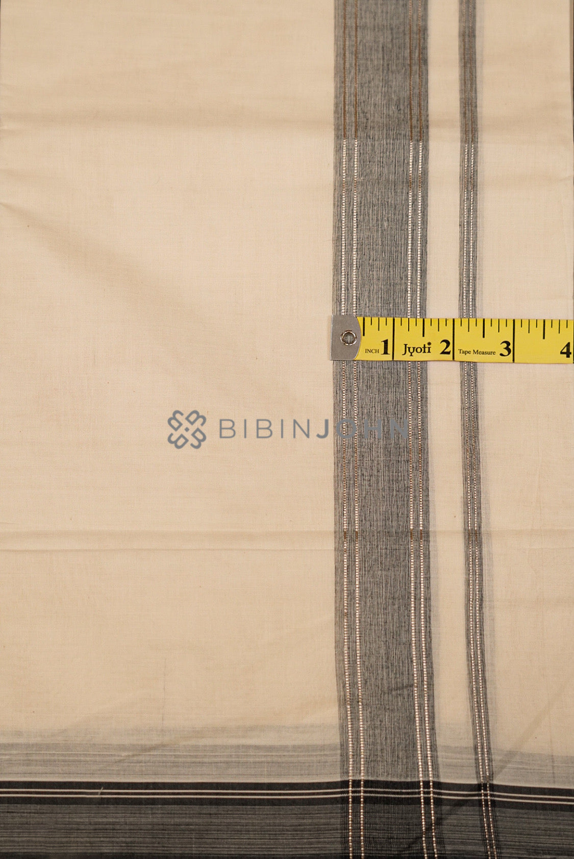 Cotton Dhoti For Men Off White CLOSE VIEW