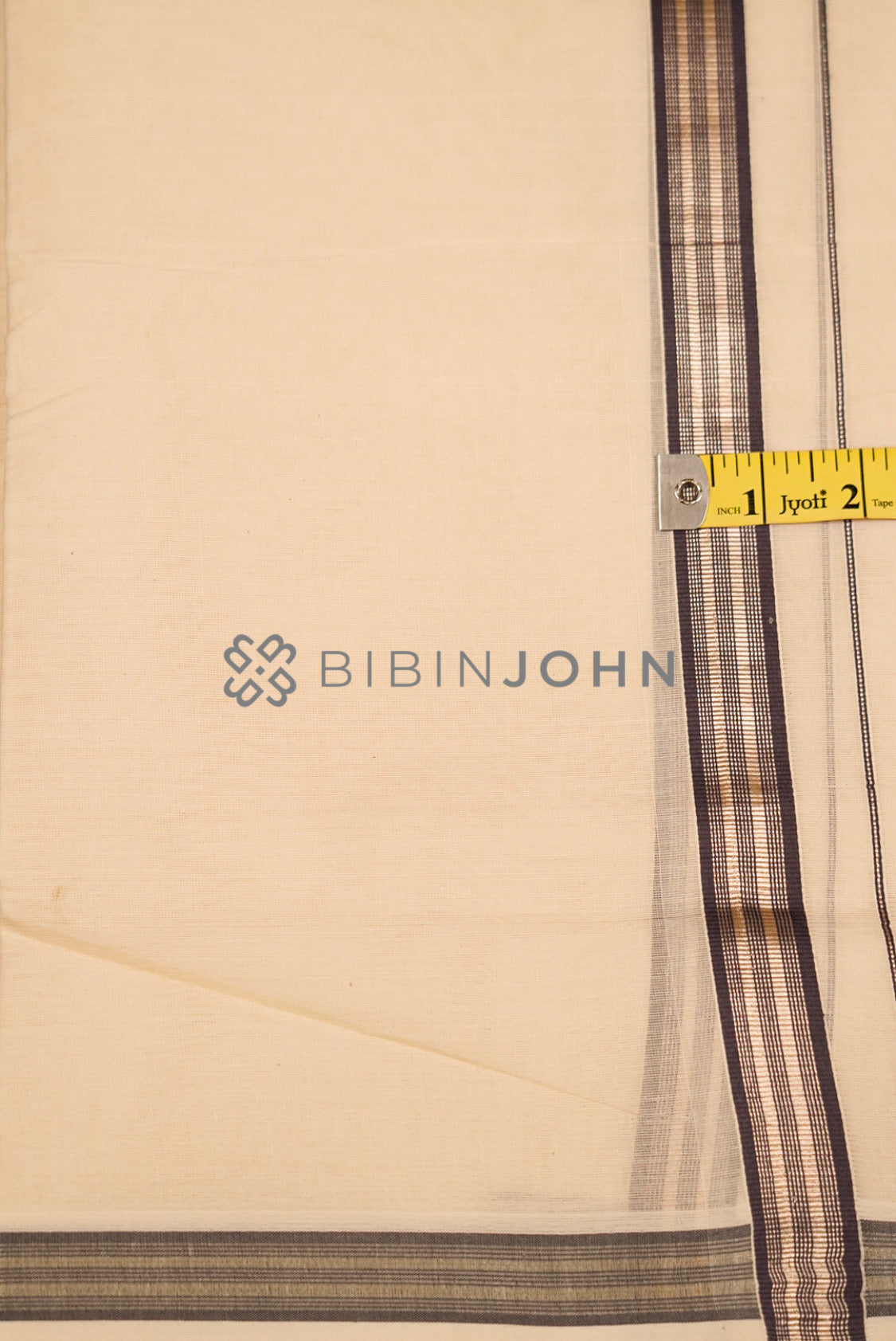 Cotton Dhoti For Men Off White  CLOSE VIEW