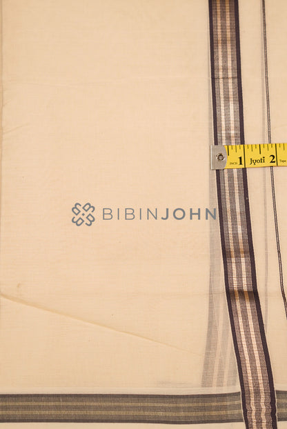 Cotton Dhoti For Men Off White  CLOSE VIEW