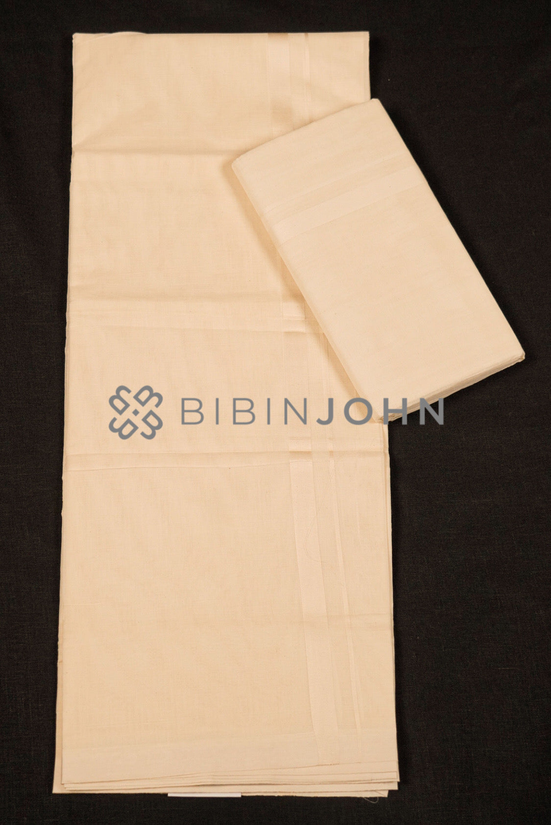 Cotton Dhoti For Men Off White FULL VIEW