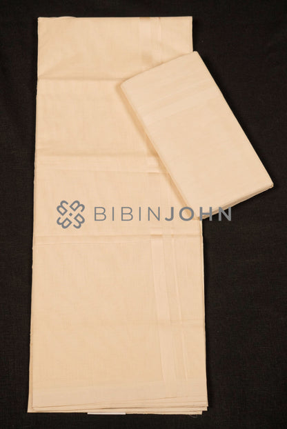 Cotton Dhoti For Men Off White FULL VIEW