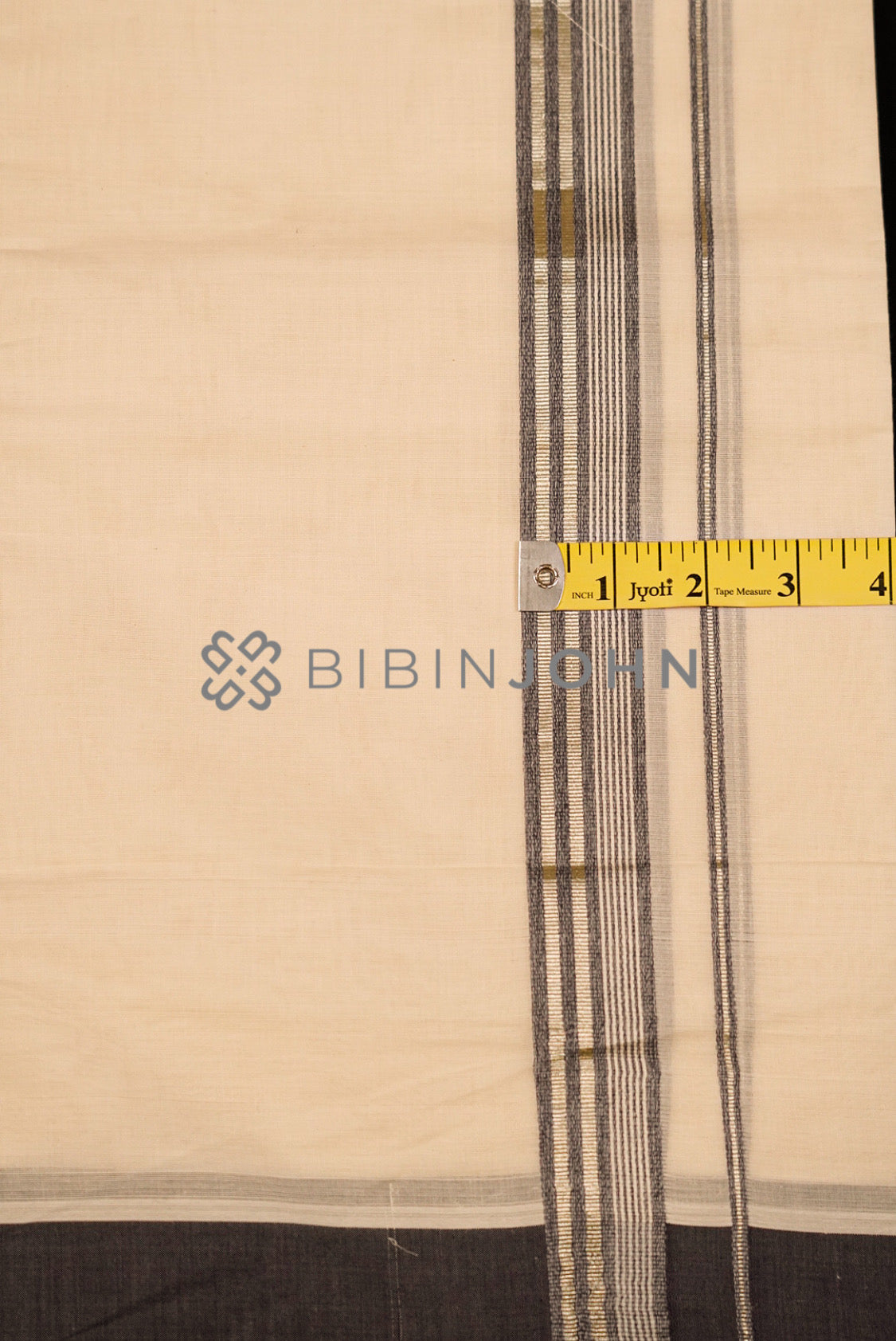 Cotton Dhoti For Men Off White  CLOSE VIEW