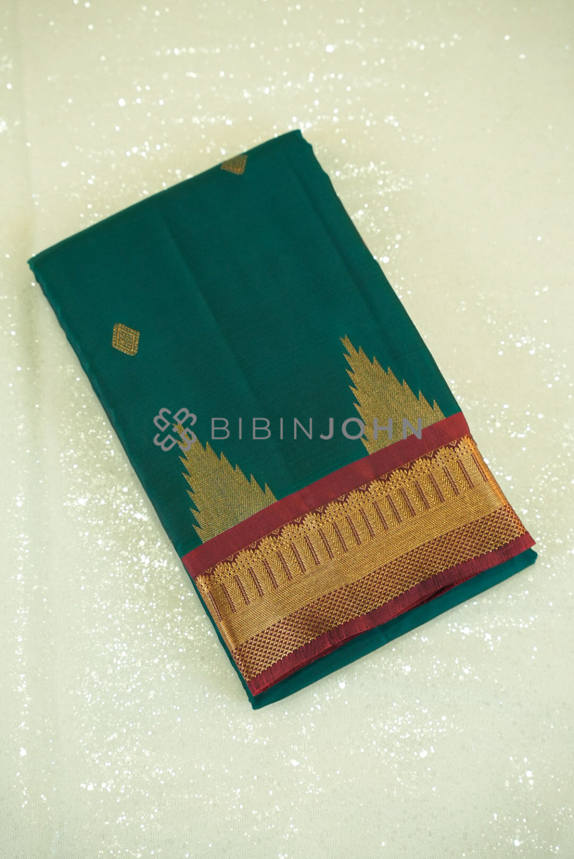 Silk Saree For Women Peacock Green