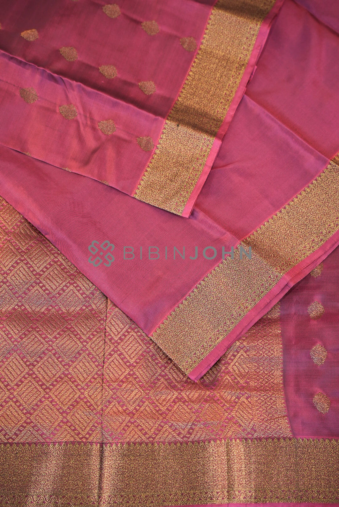 Semi Silk Saree For Women Wine Magenta 
