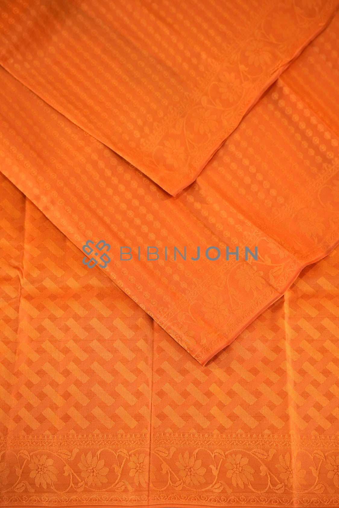 Semi Silk Saree For Women Orange
