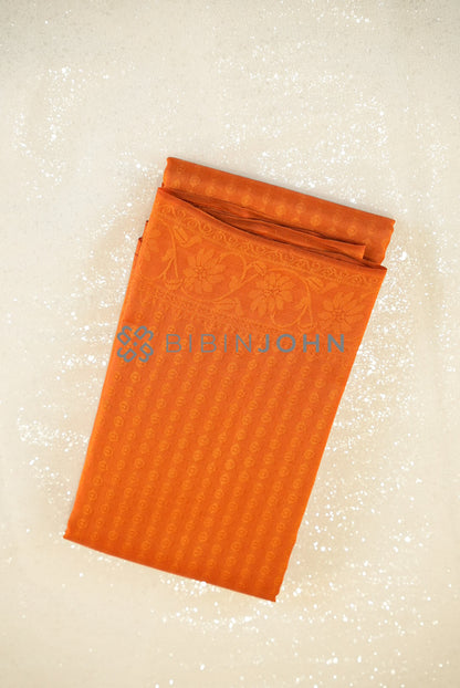 Semi Silk Saree For Women Orange