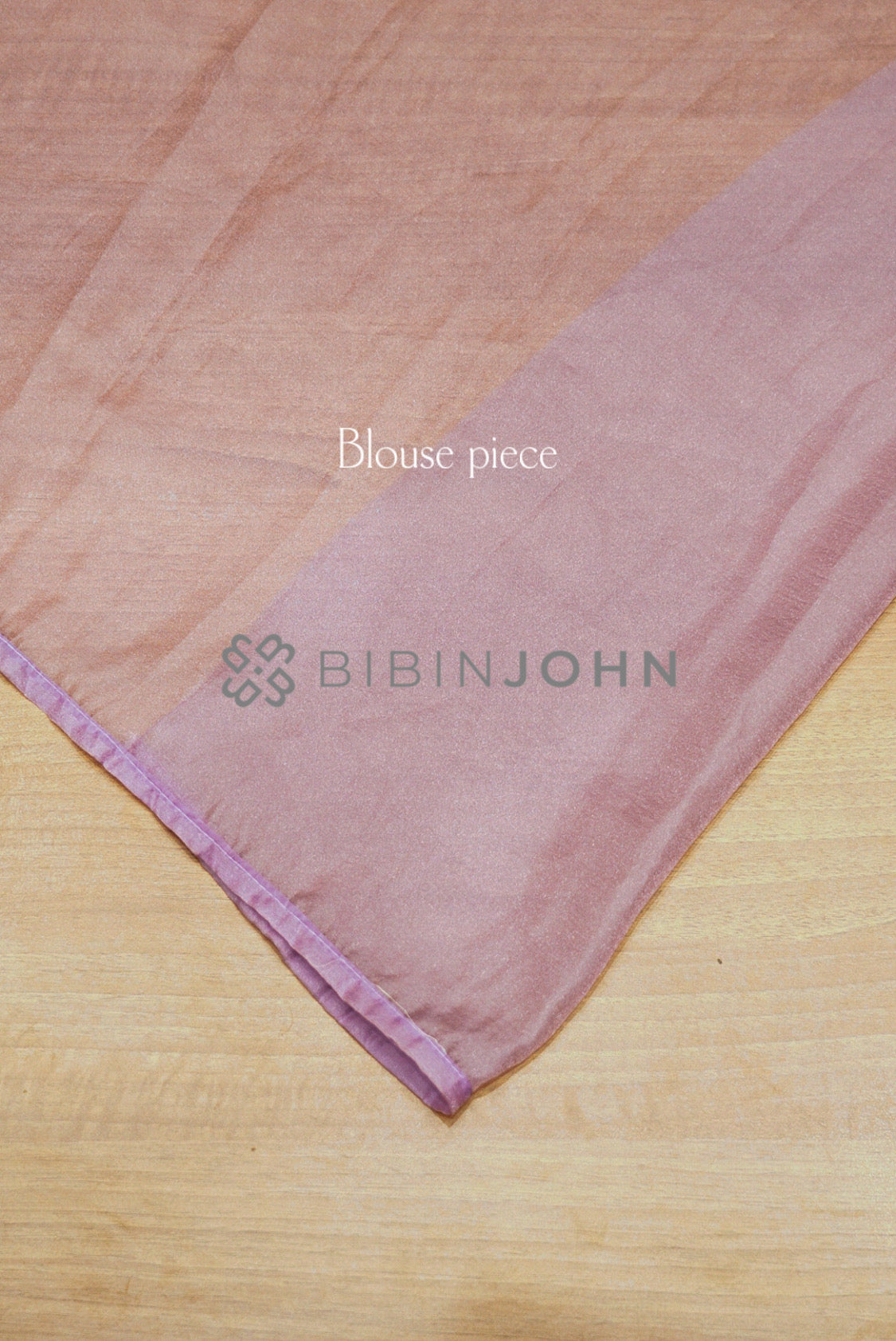 Tissue Organza Applique Saree For Women Dusty Rose Pink BLOUSE PIECE