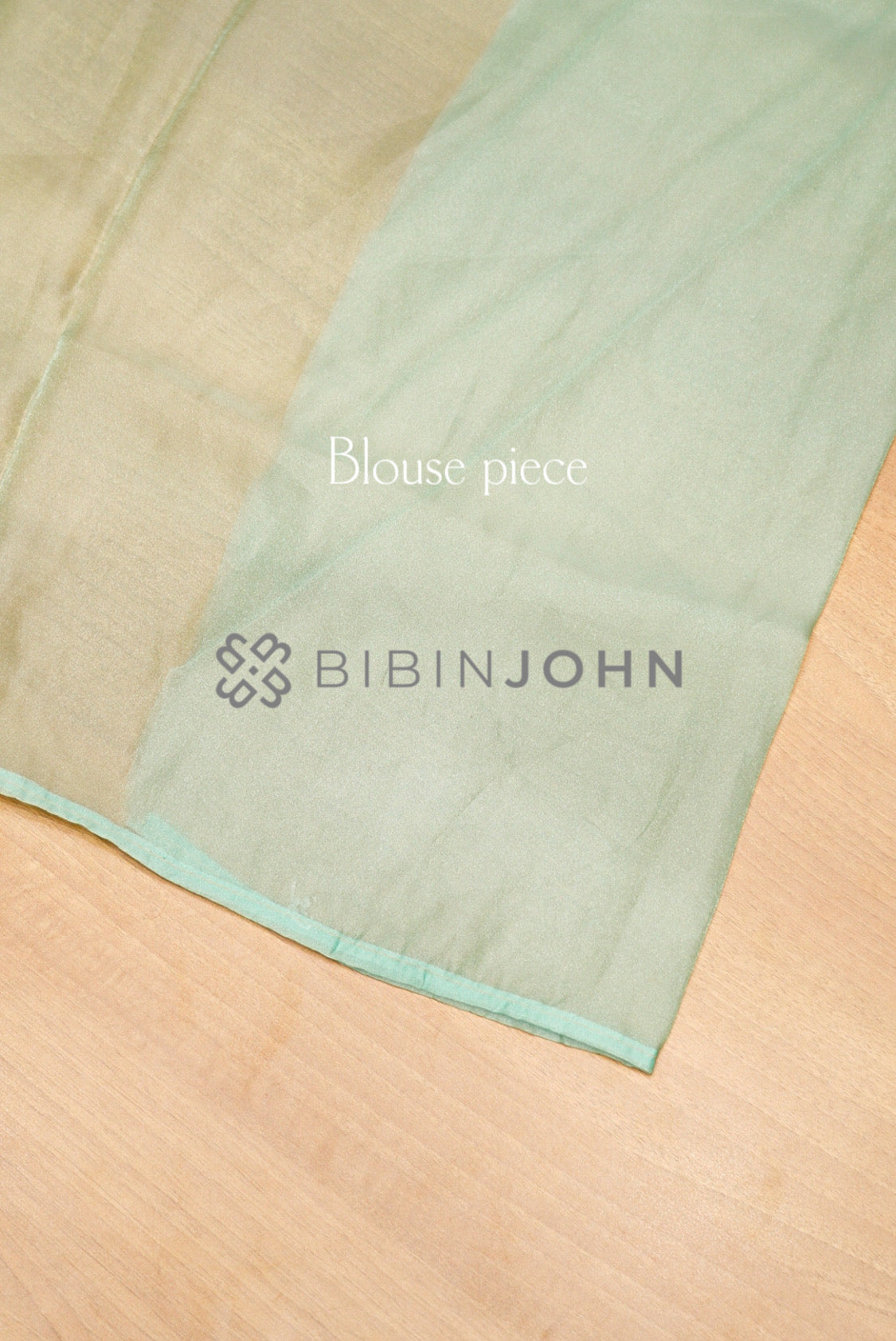 Tissue Organza Embroidery Saree For Women Mint Green BLOUSE PIECE