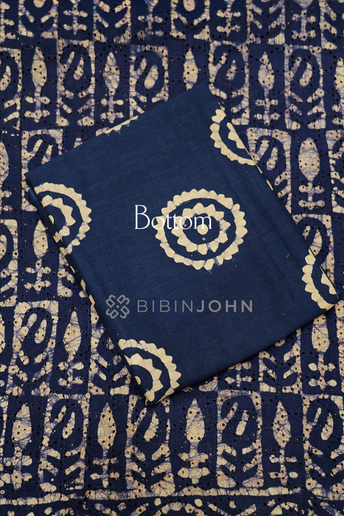 Cotton Hakoba Unstitched Salwar Suit Material Deep Navy Blue  BOTTOM