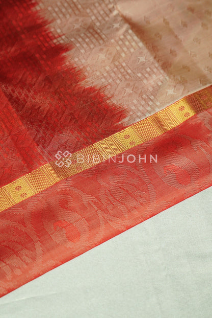 Semi Silk Saree For Women Sandal Beige PALLU