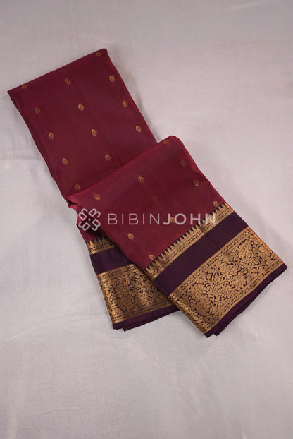 Silk Saree For Women Wine-Maroon