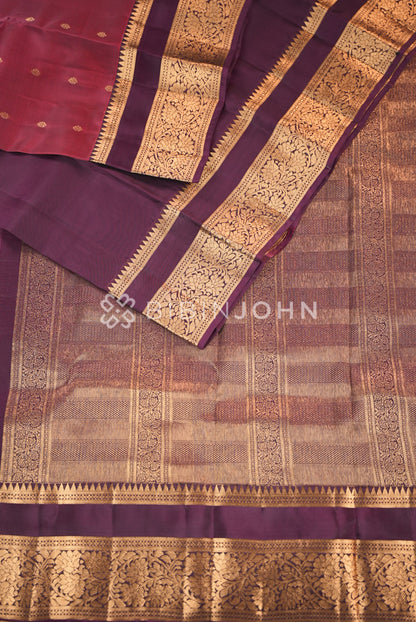Silk Saree For Women Wine-Maroon CLOSE VIEW
