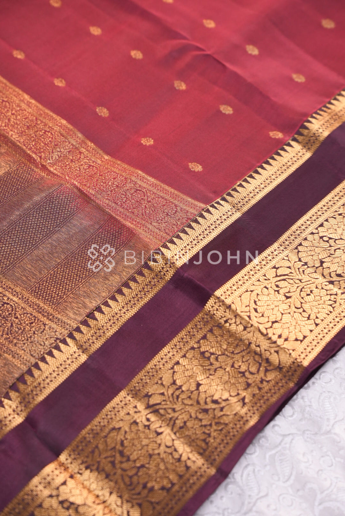 Silk Saree For Women Wine-Maroon PALLU