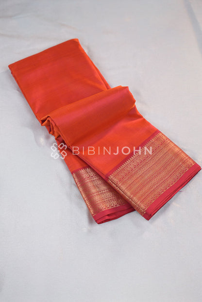 Silk Saree For Women Orange 