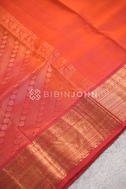 Silk Saree For Women Orange PALLU