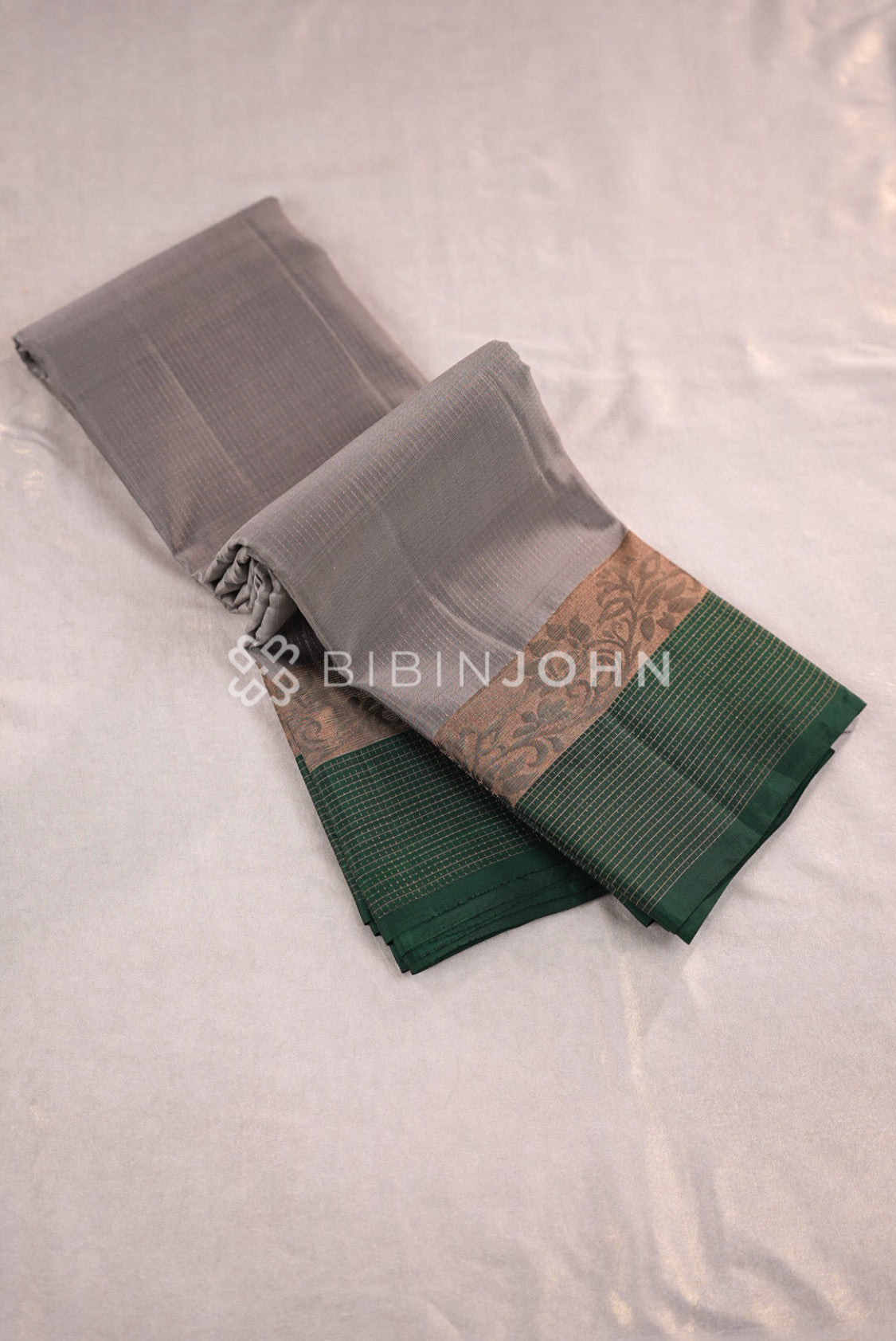 Silk Saree For Women Silver Grey