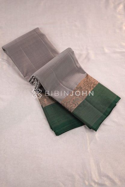Silk Saree For Women Silver Grey