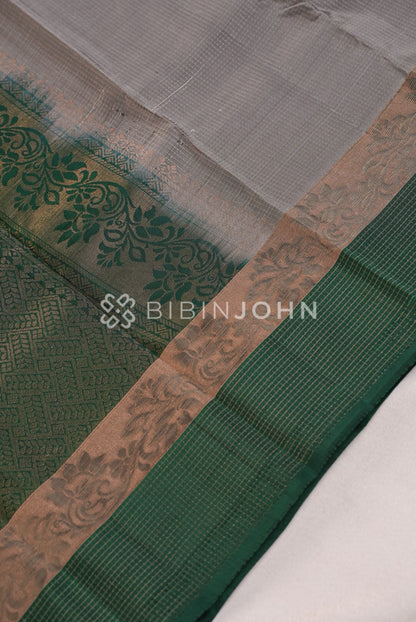 Silk Saree For Women Silver Grey PALLU